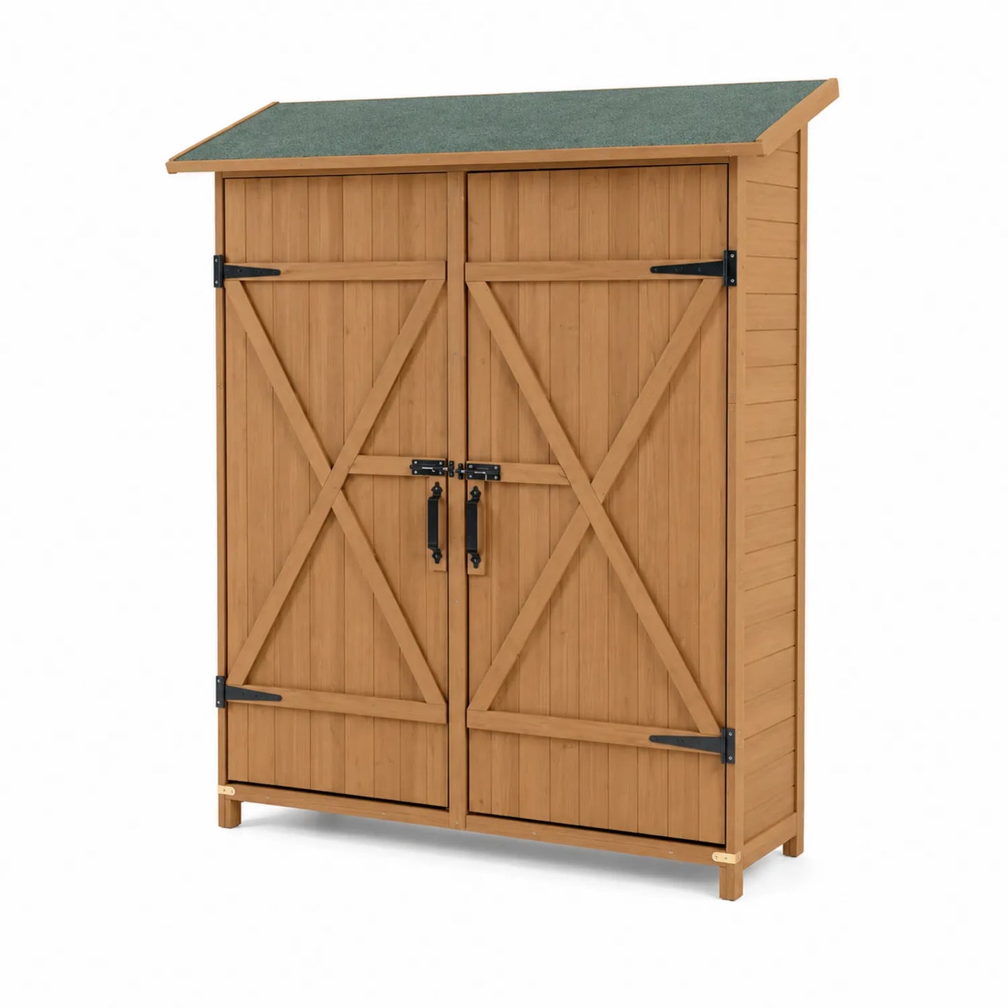 Armoire extérieure en bois 140x75x160 cm Porte double