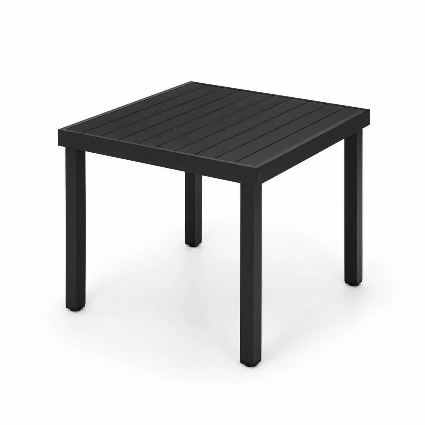 Table carrée en métal noir 90x90 cm