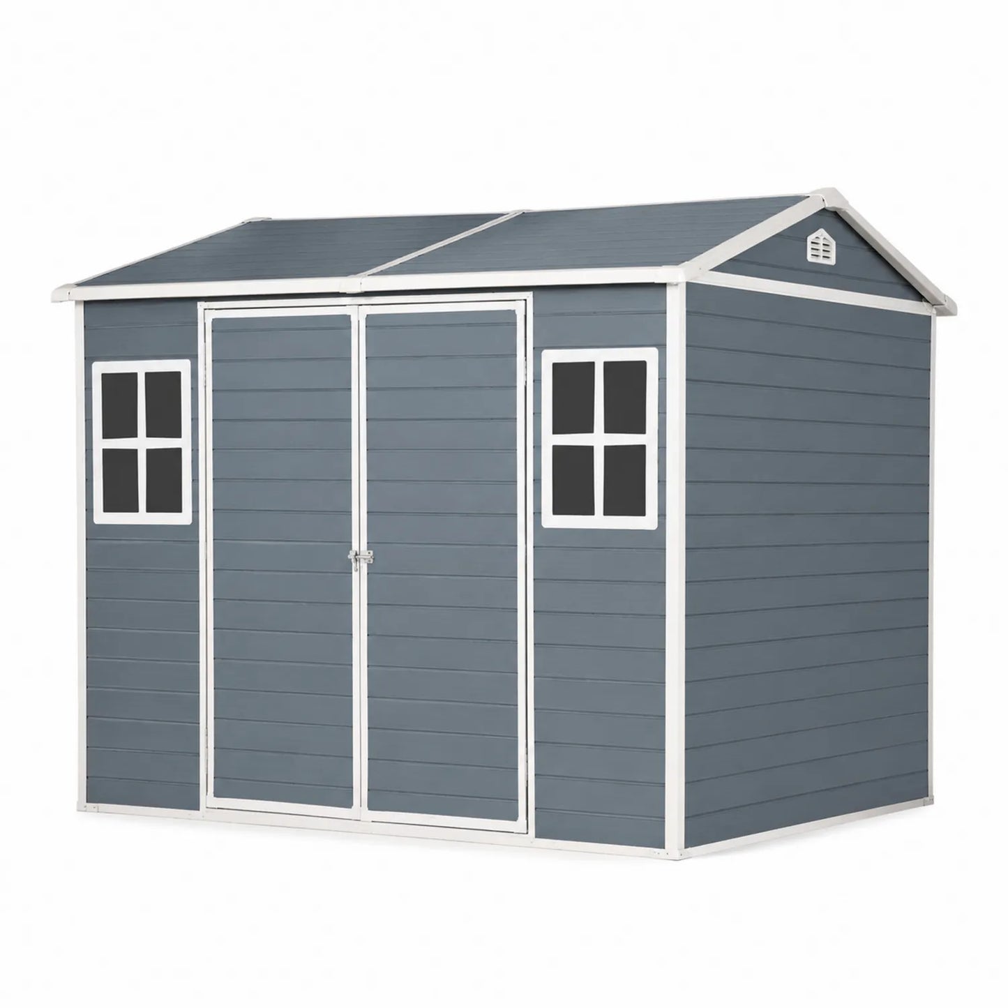 Abri de Jardin en Métal Galvanisé Gris 344cm x 195cm x 220cm