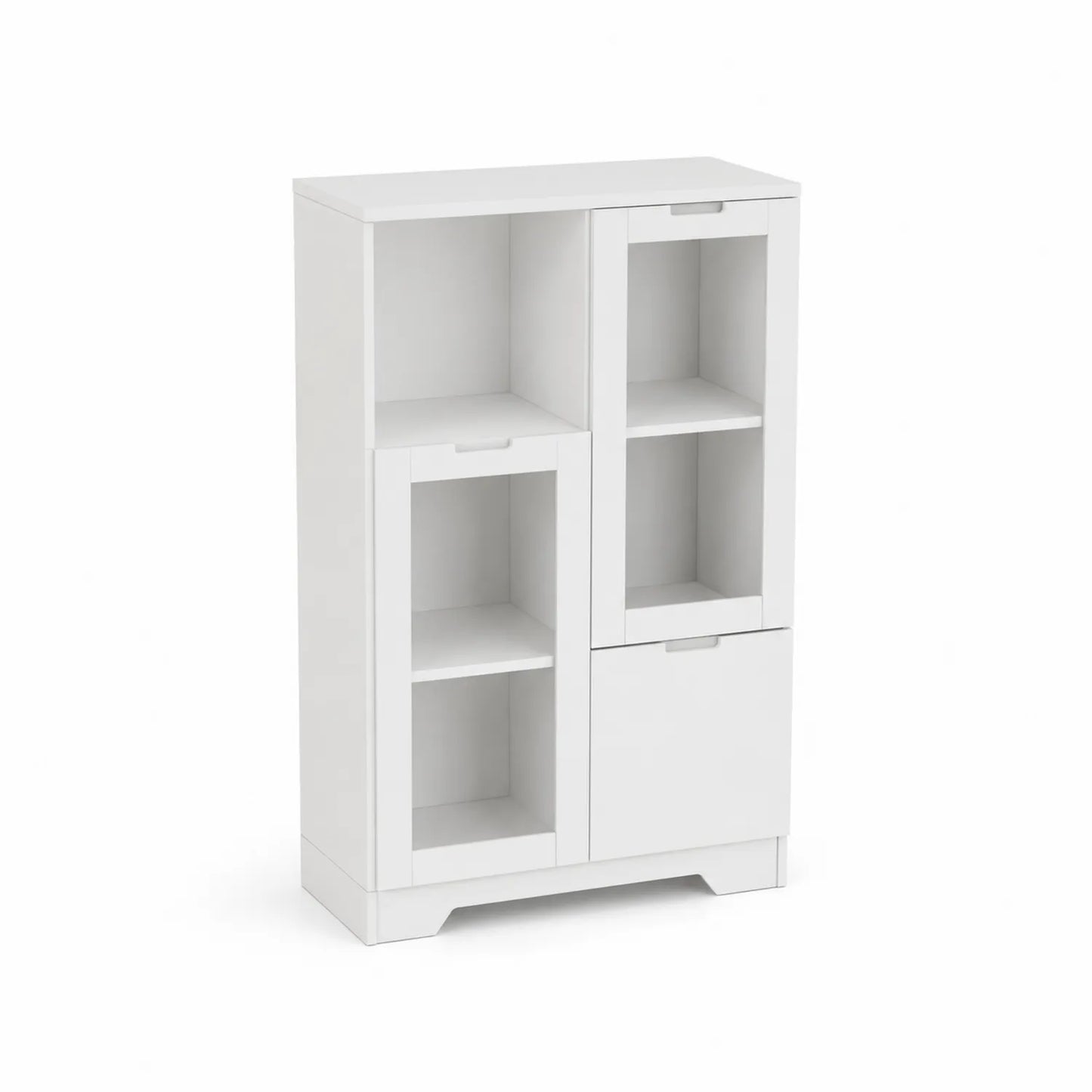 Meuble de rangement en MDF avec étagères et portes 120x80x30 cm