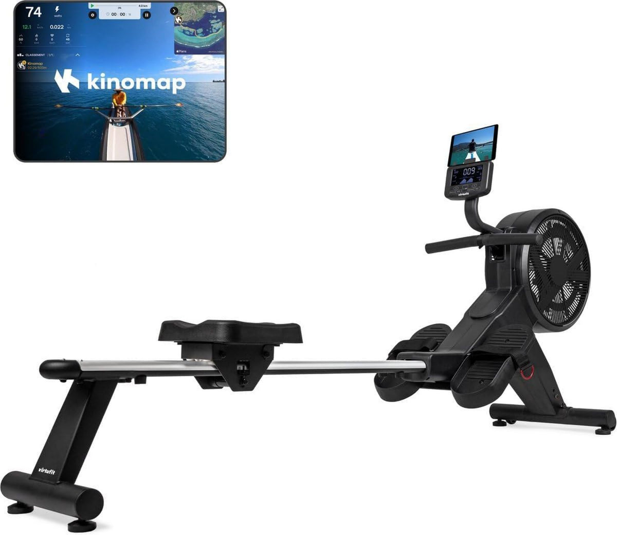 Rameur - résistance magnétique, pliable, 16 modes, VirtuFit