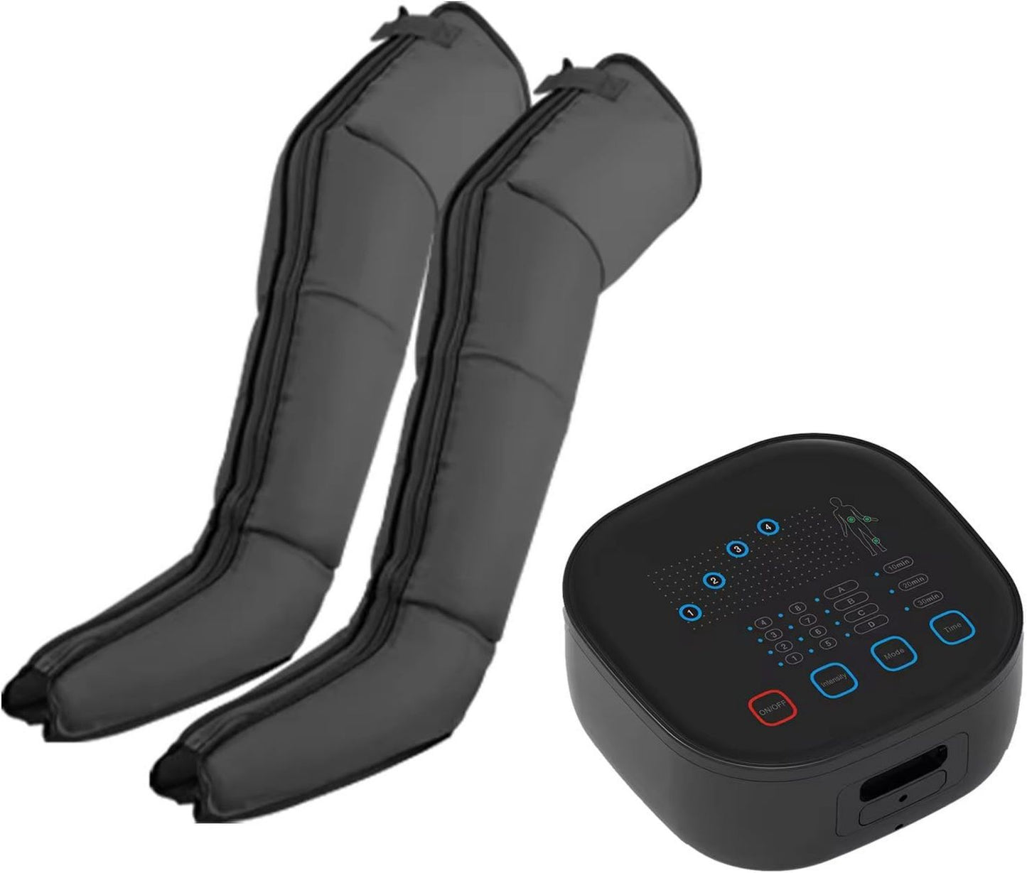 Bottes de pressothérapie: massage par compression d'air, noir
