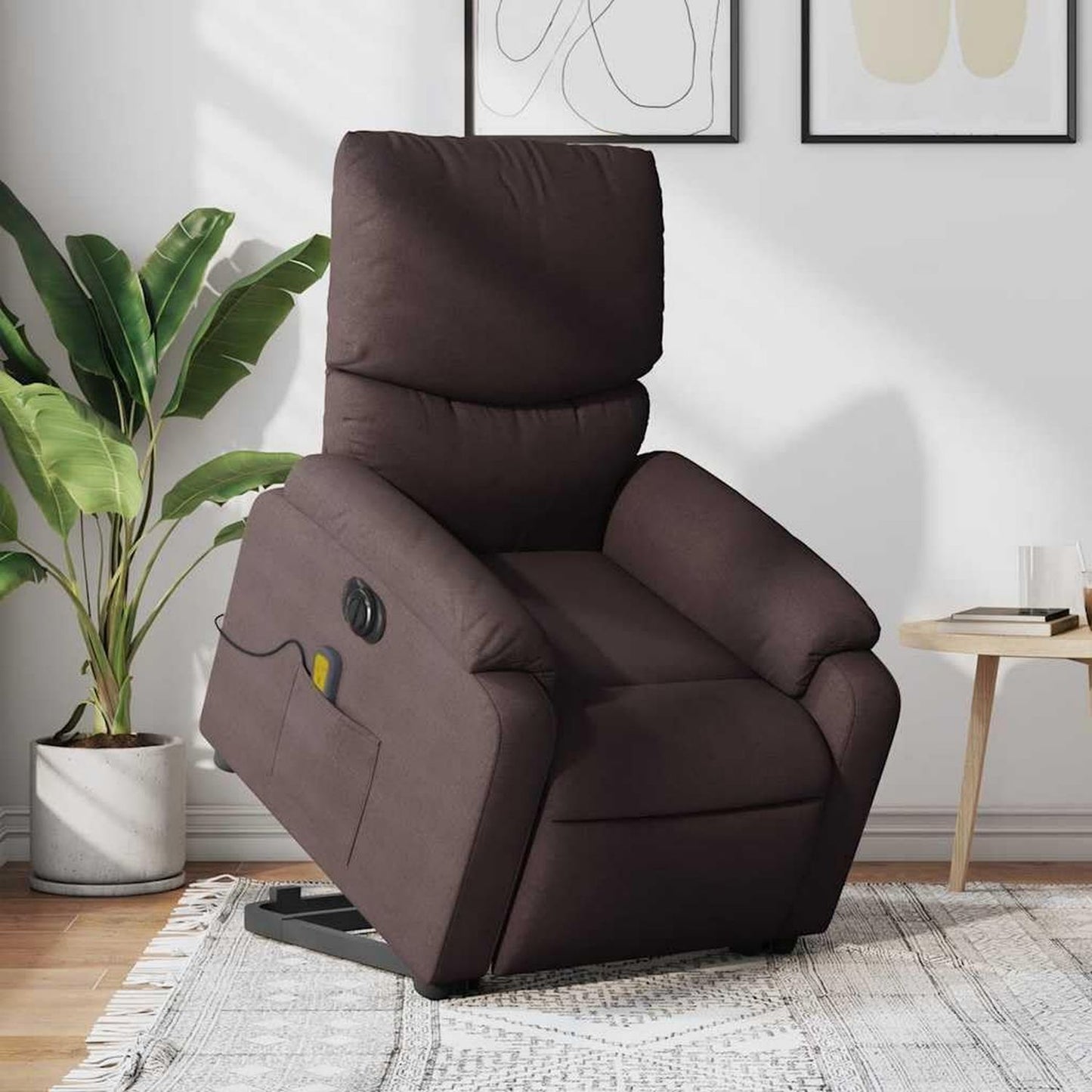 Fauteuil de massage: inclinaison réglable, marron