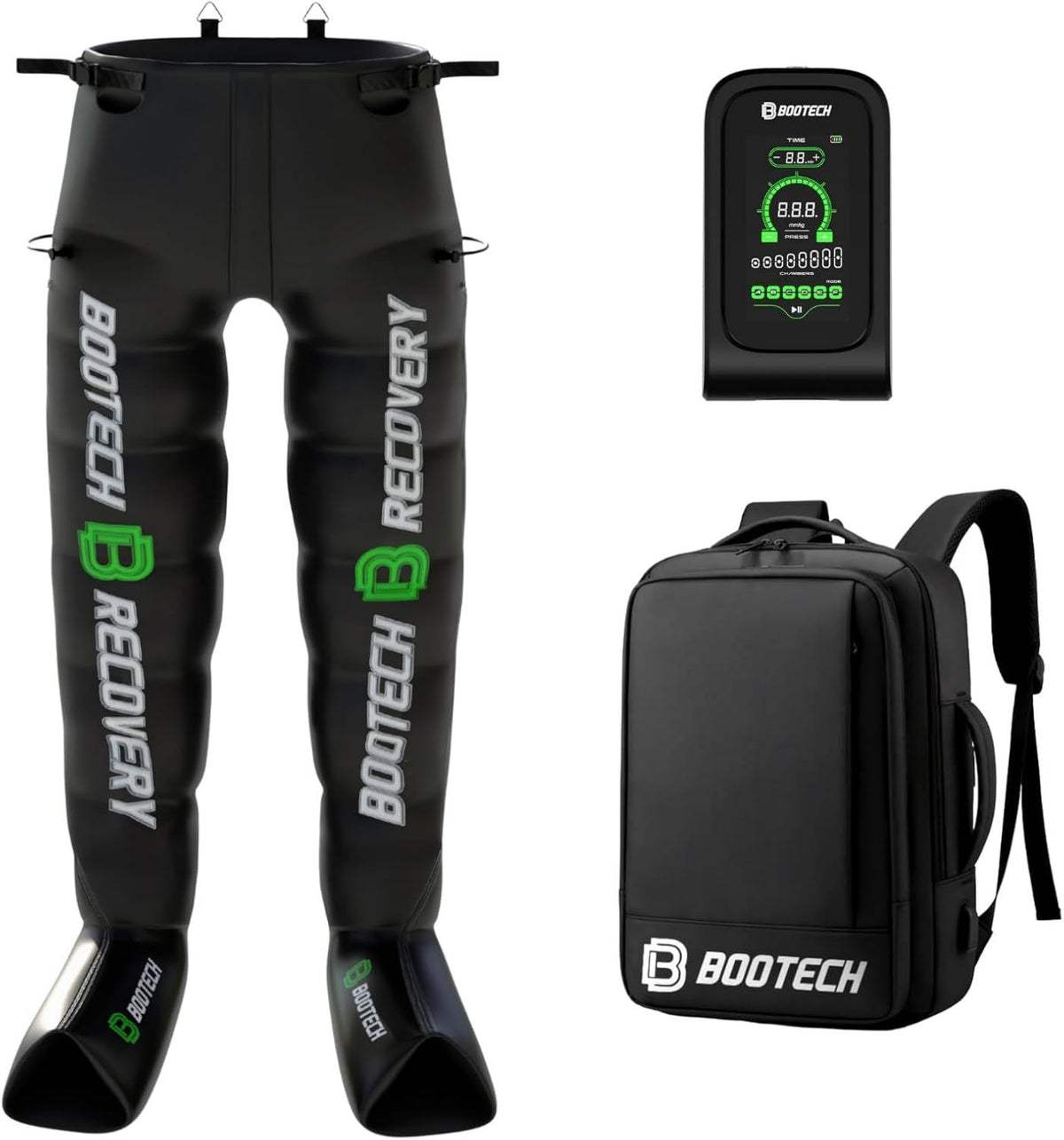 Bottes de pressothérapie - rechargeable, format portable, usage professionnel, 8 chambres