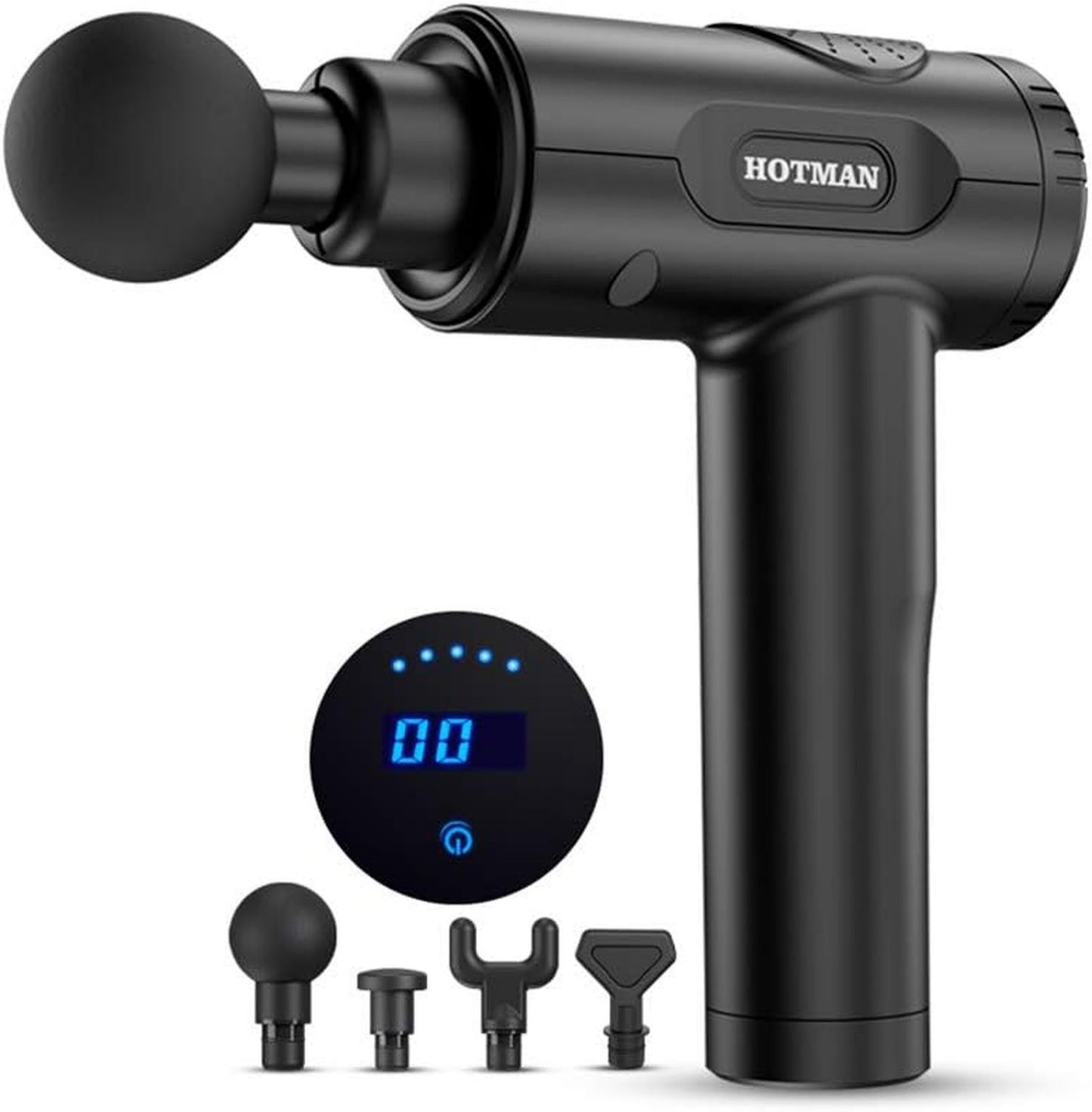 Pistolet de massage – réglable, vitesse réglable, 60DB, 2100mAh, 20 Vitesses