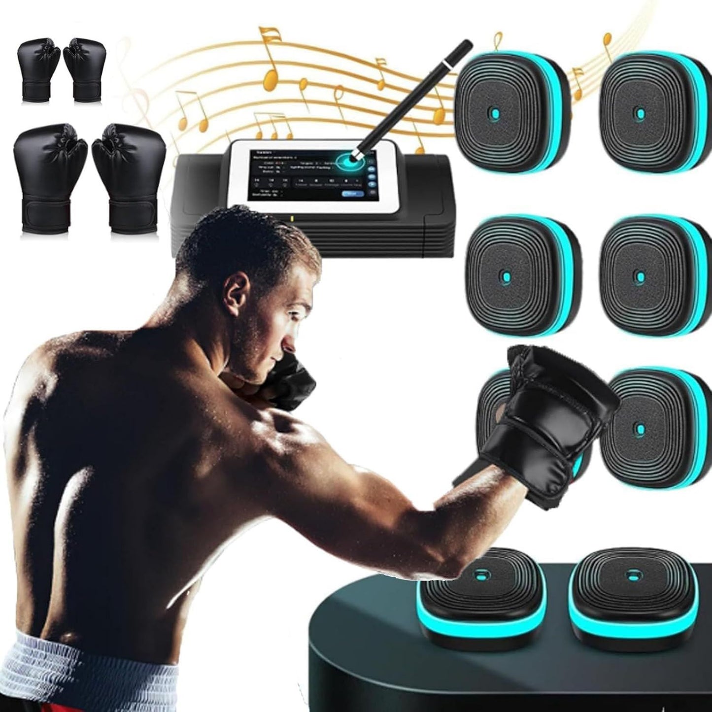 Machine de boxe musicale - montage mural, connexion Bluetooth