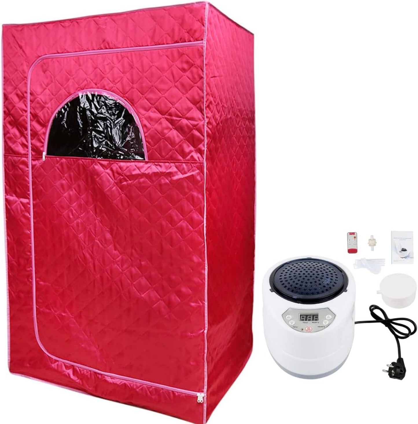 Sauna vapeur portable - résistant à l'eau, format portable, 80x100x170 cm, rouge