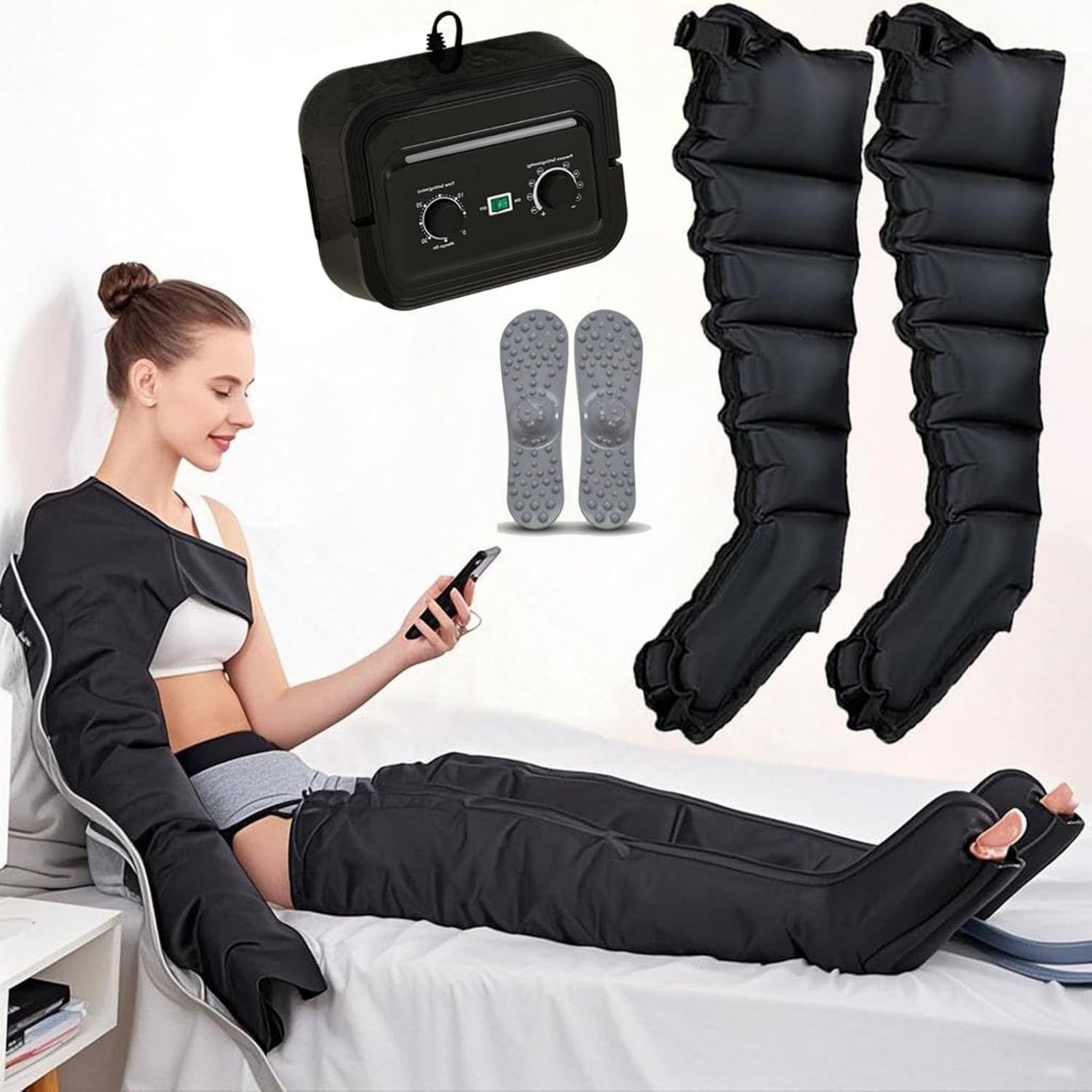 Bottes de pressothérapie: massage par compression d'air, usage professionnel