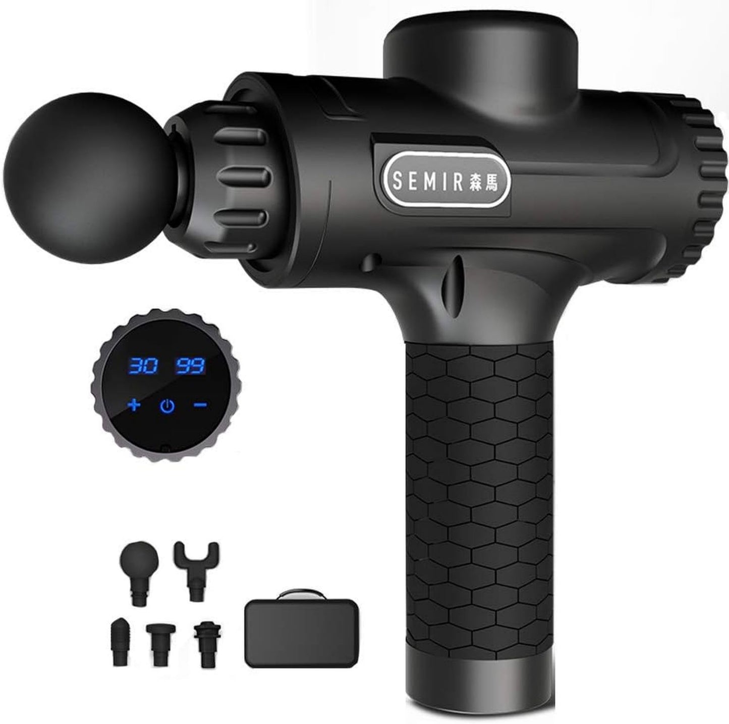 Pistolet de massage - réglable, vitesse réglable, 45DB, 2500mAh, 30 Vitesses