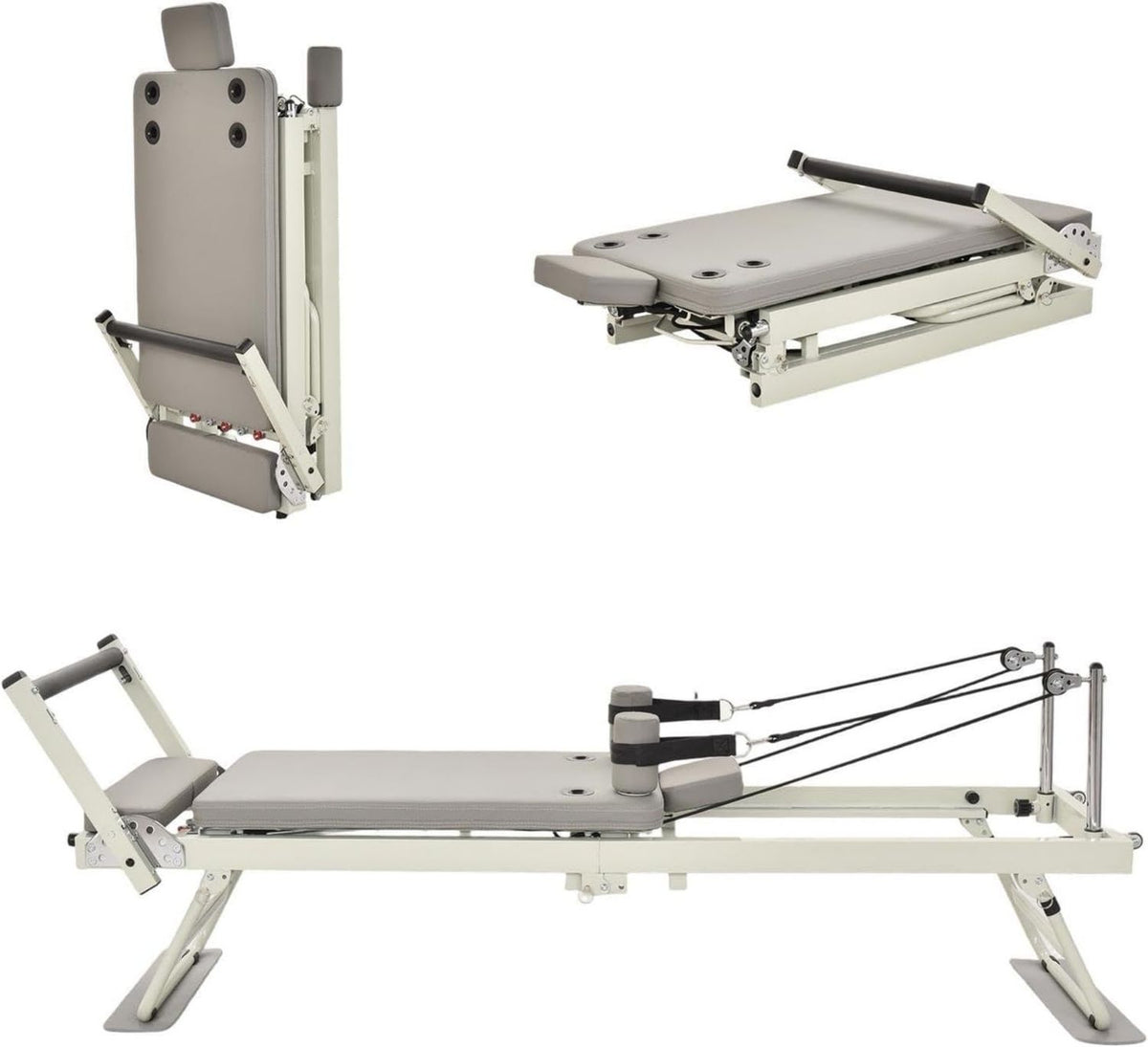 Réformateur de pilates pour la maison: résistance réglable, pliable, usage à domicile, 3 x 20, 2 x 7, 20 kg, 5 kg