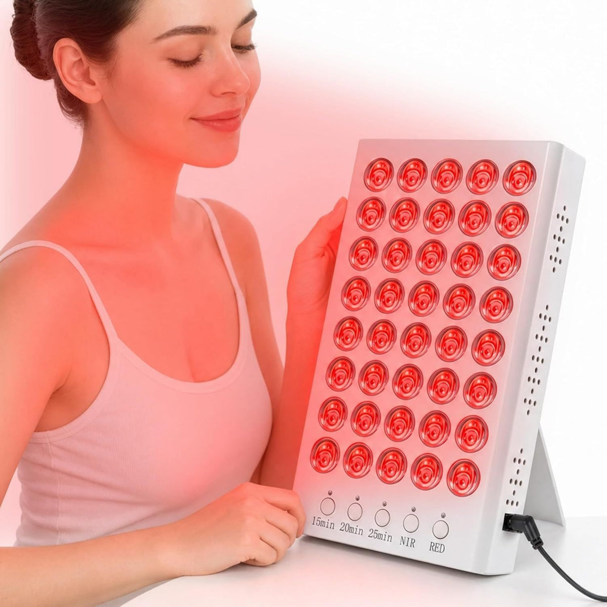 Panneau de luminothérapie rouge et infrarouge: réglable, 660 nm, 850 nm