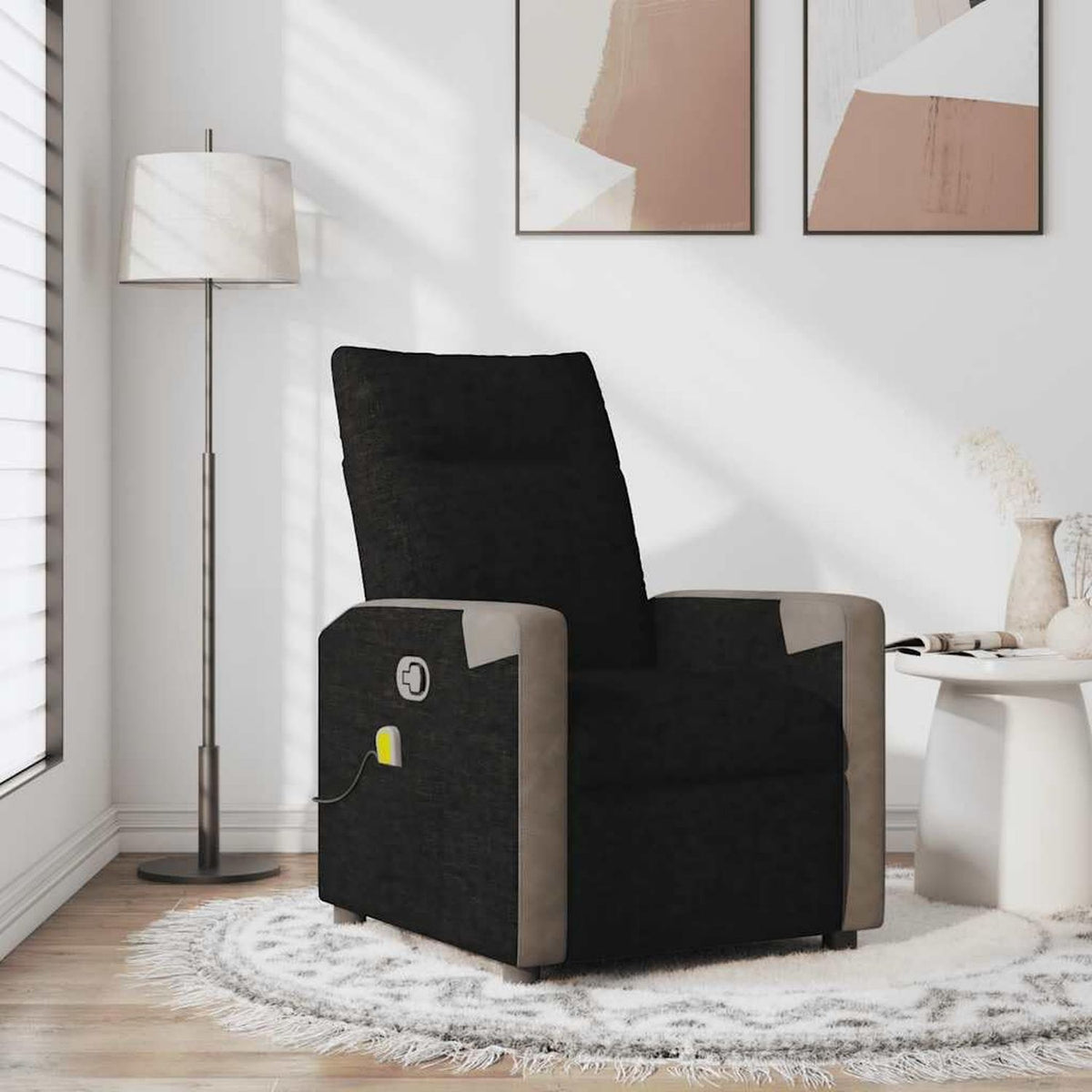 Fauteuil de massage: structure en bois, noir