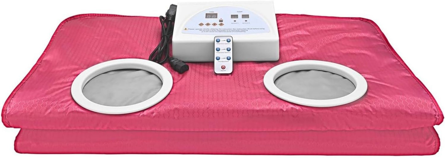 Couverture de sauna infrarouge: infrarouge lointain, format portable, rose