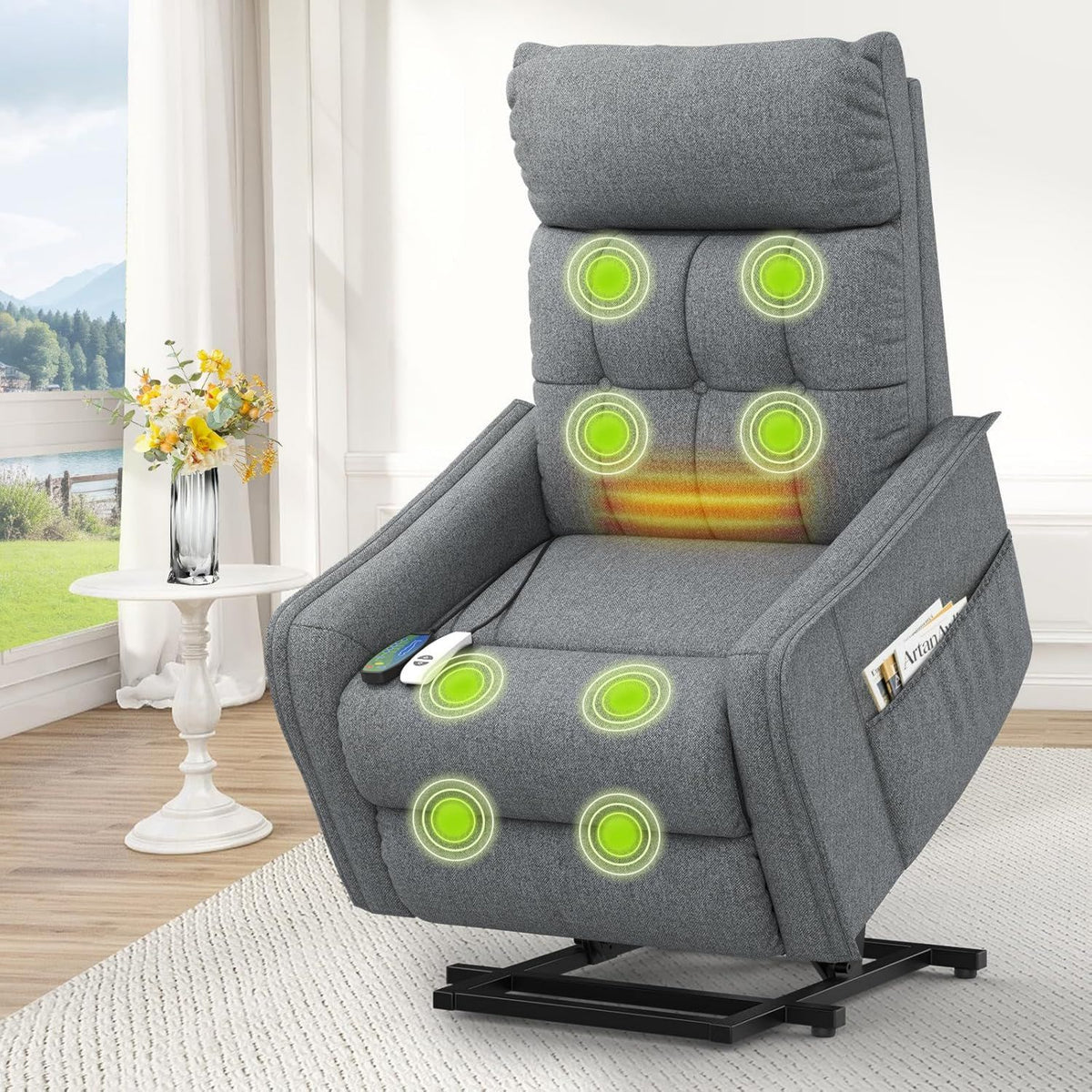 Fauteuil de massage: réglable, avec télécommande