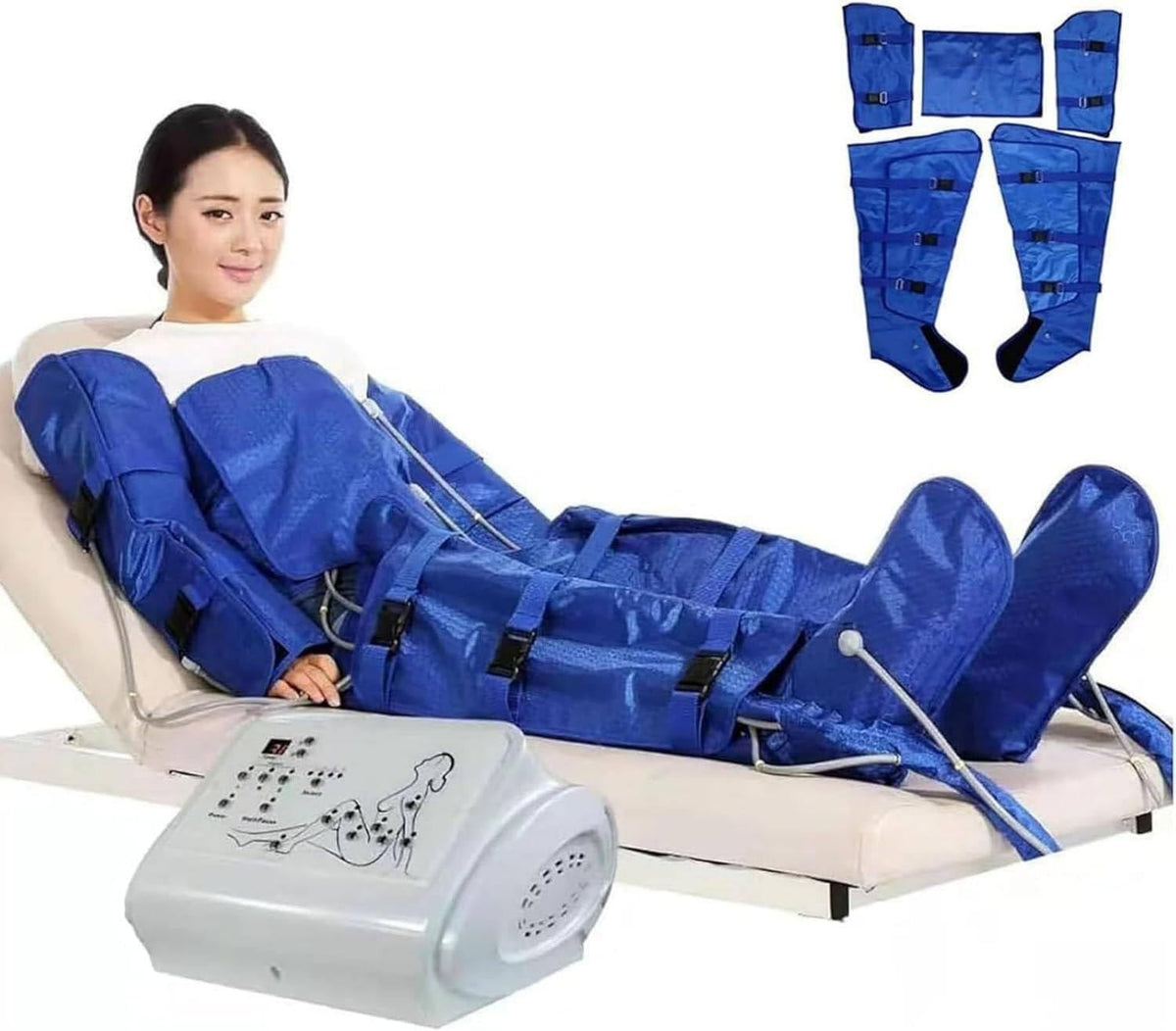 Bottes de pressothérapie: intensité réglable, massage par compression d'air