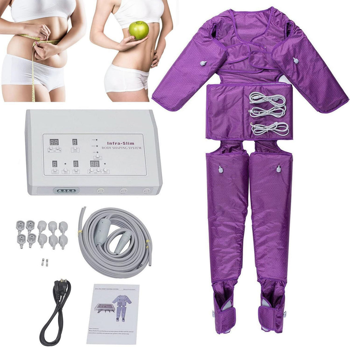 Bottes de pressothérapie – massage par compression d'air, rose