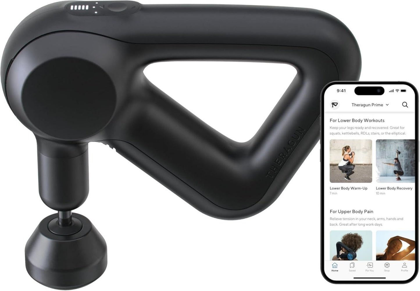 Theragun Pistolet de massage - connexion Bluetooth