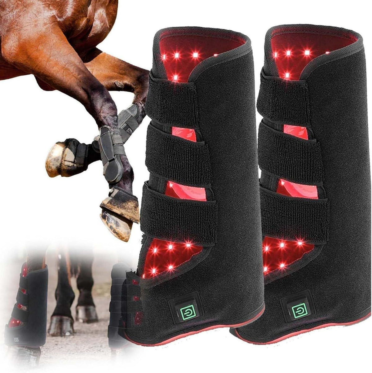 2PCS Appareil De Luminothérapie à LED Rouge - affichage LED, format portable