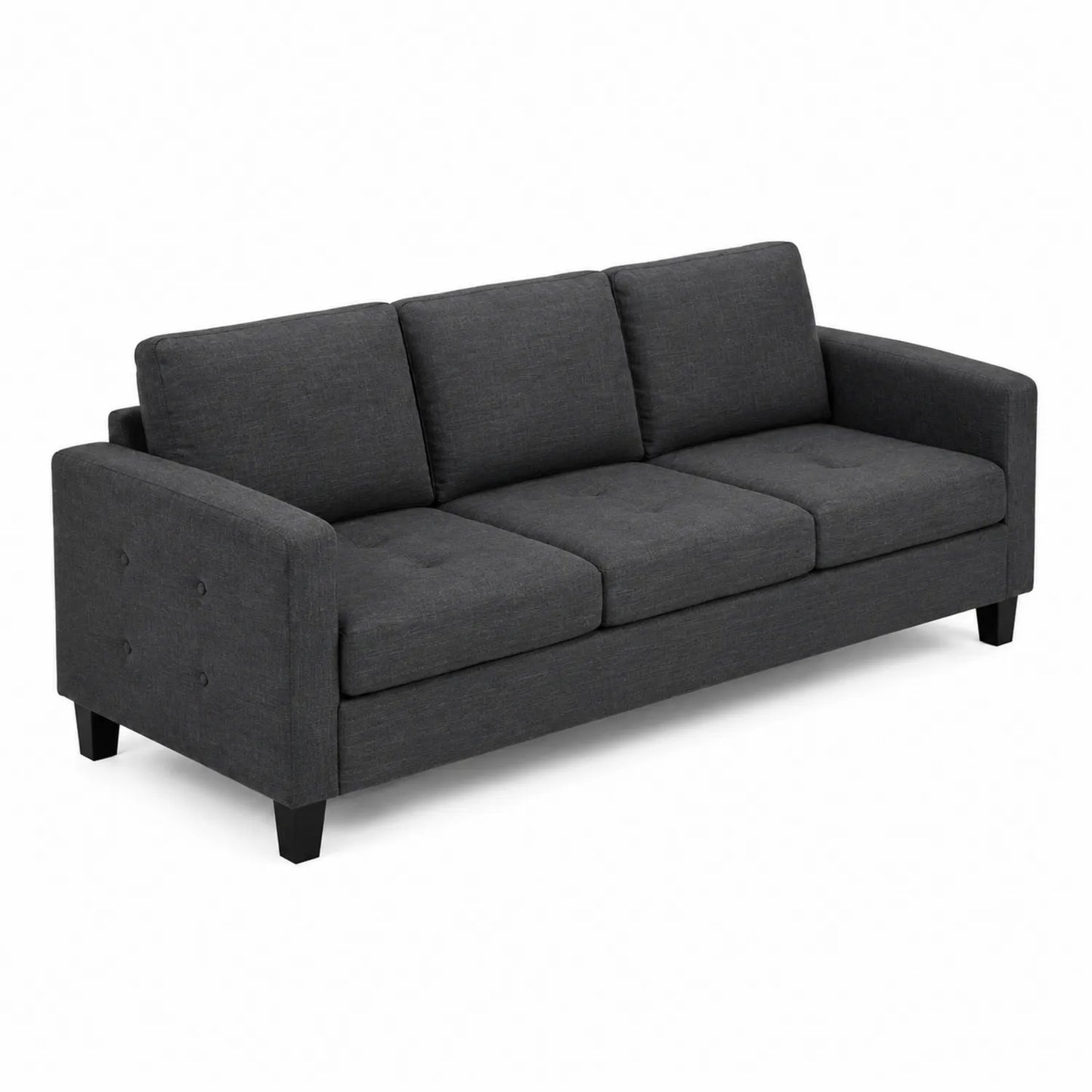 Canapé 3 places en tissu Gris Foncé