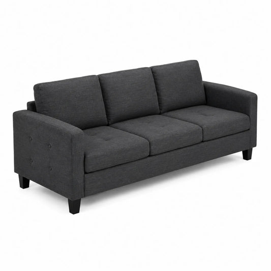 Canapé 3 places en tissu Gris Foncé