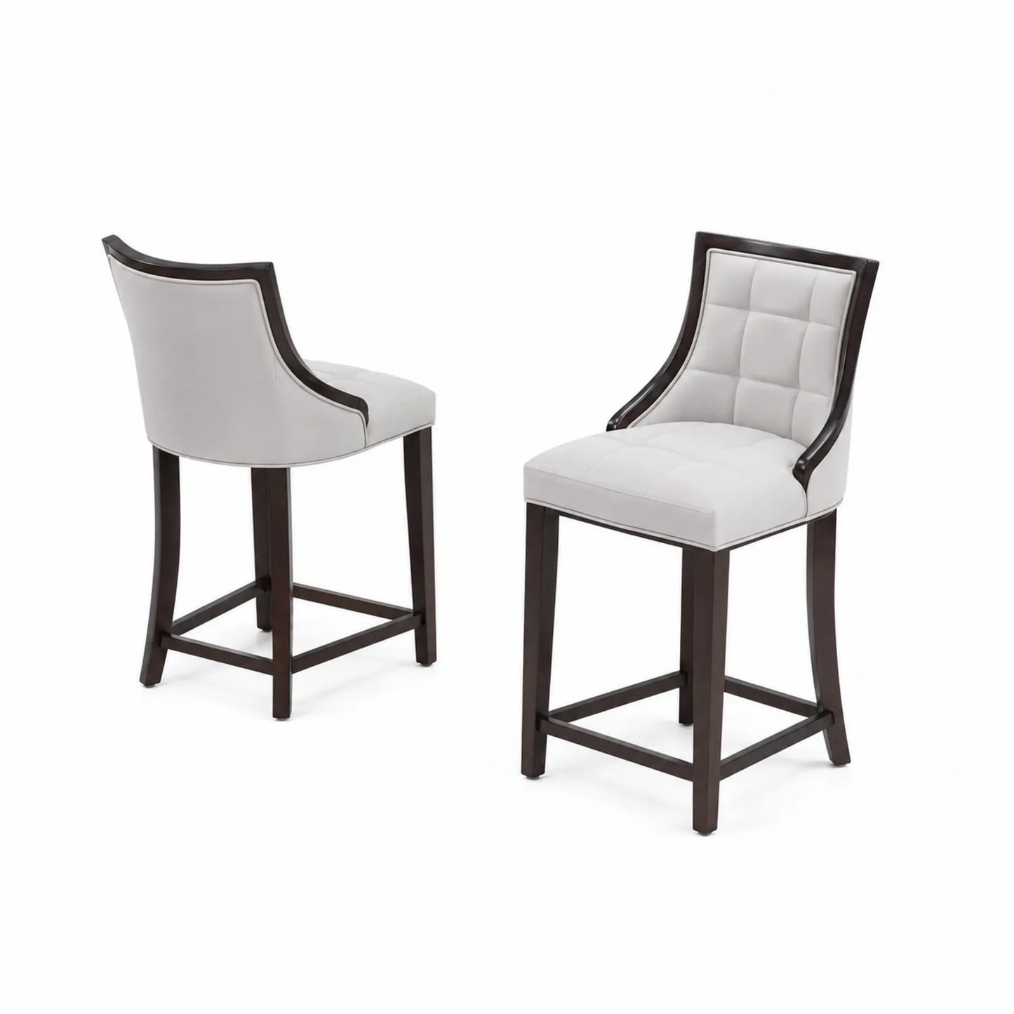 Tabourets de bar en tissu avec cadre en bois