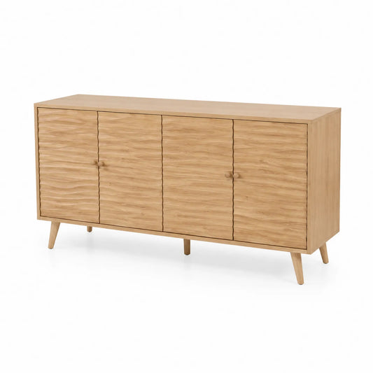 Buffet en bois de chêne 4 portes 150x45x80 cm