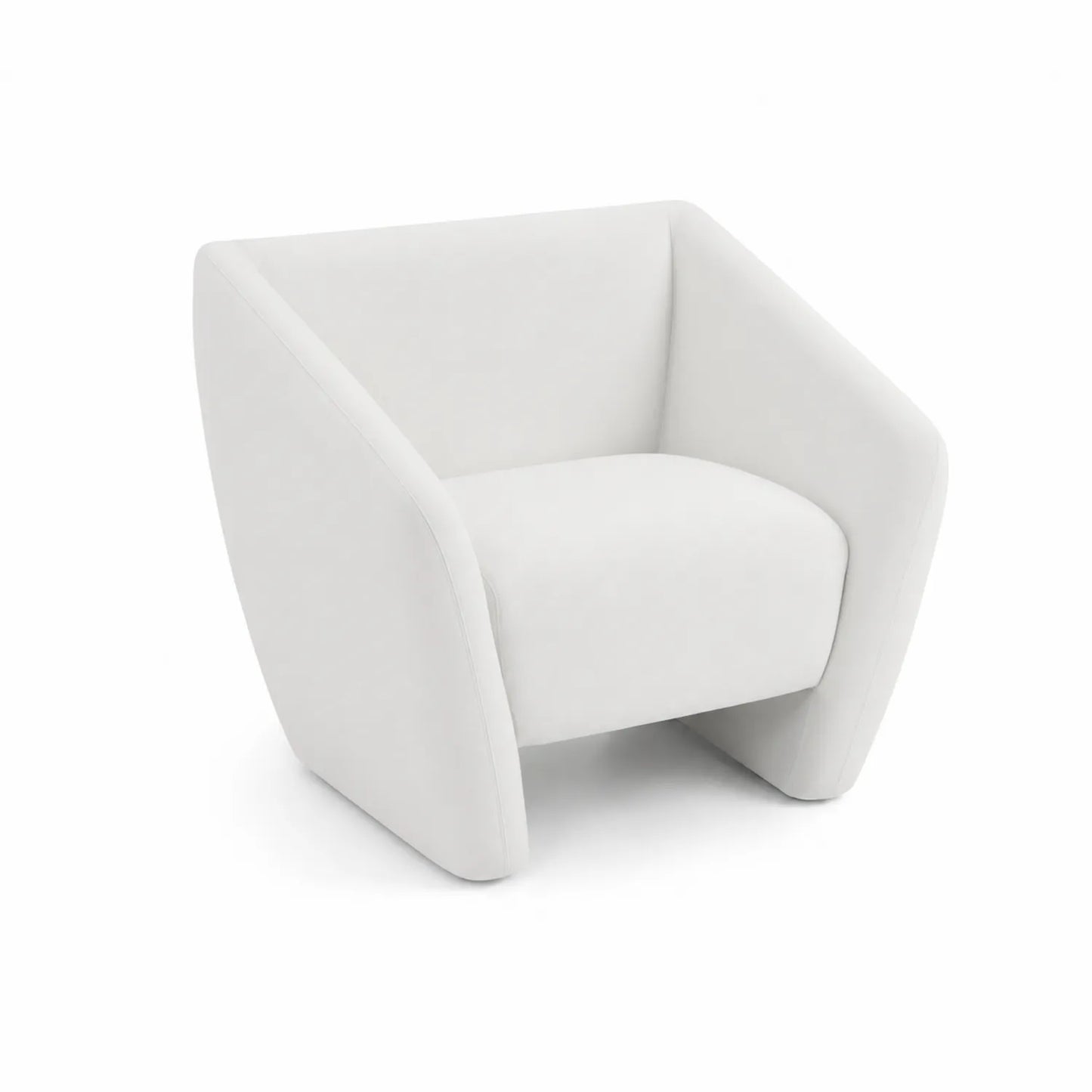 Fauteuil en Tissu Blanc 90x85x77 cm