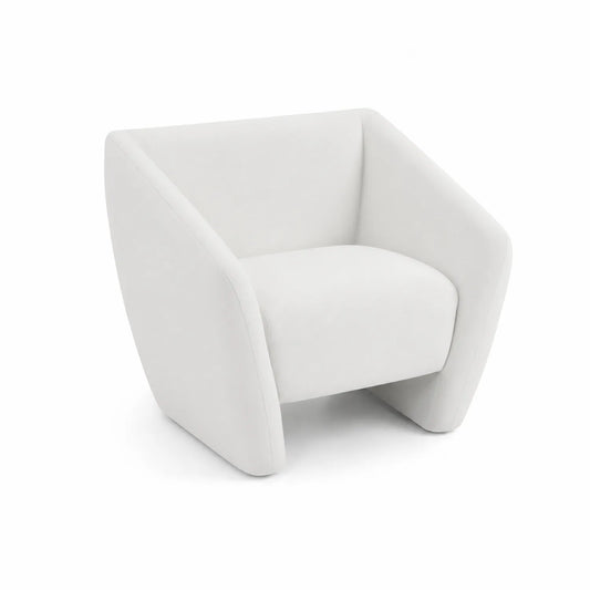 Fauteuil en Tissu Blanc 90x85x77 cm