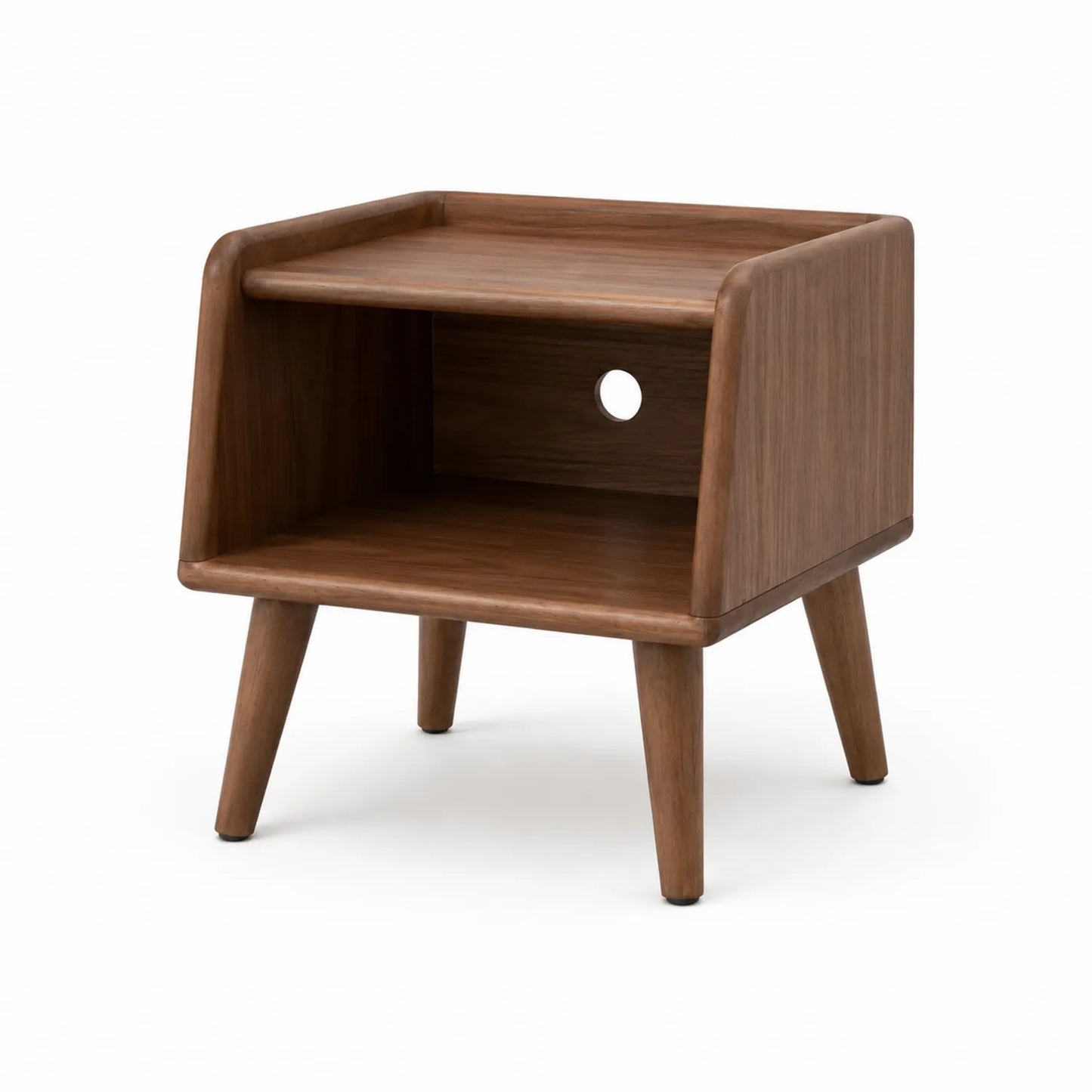 Table de chevet en bois de noyer