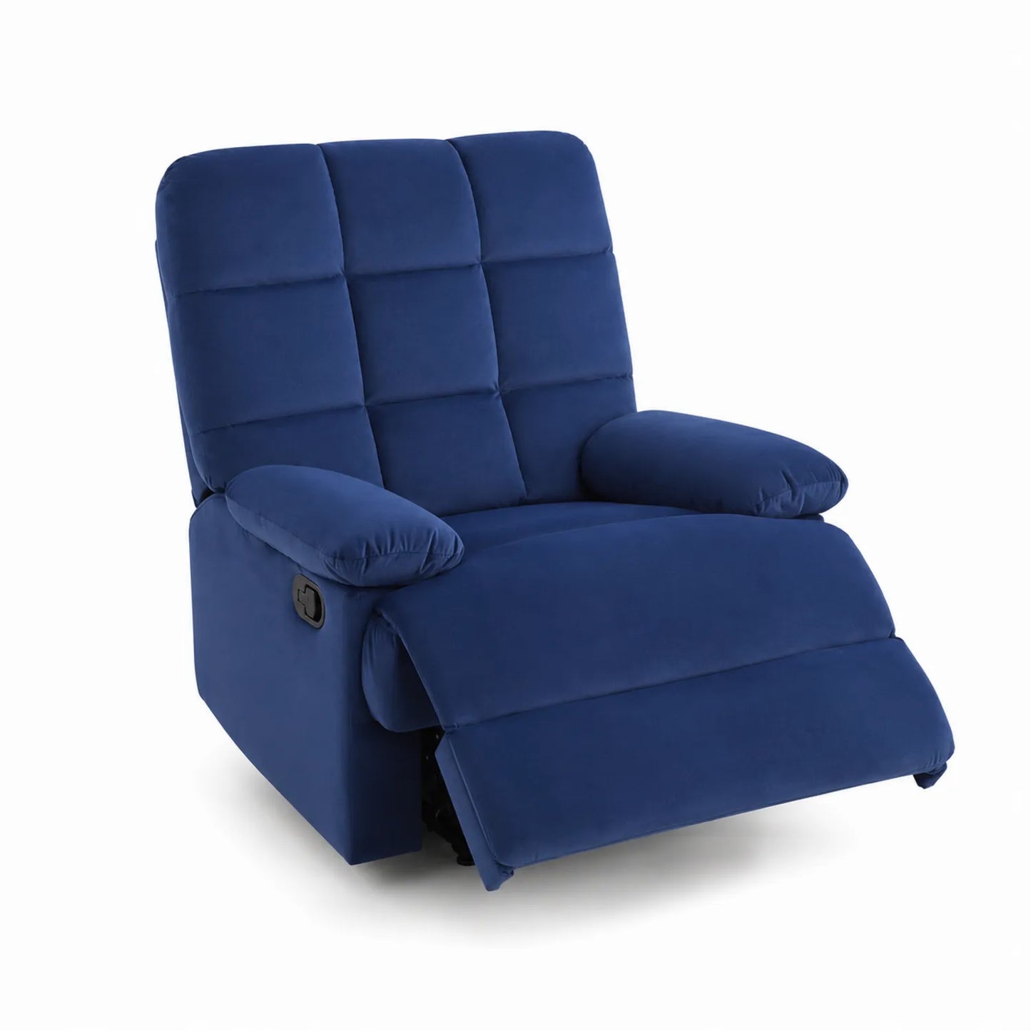 Fauteuil Inclinable en Tissu Bleu avec Cadre en Métal