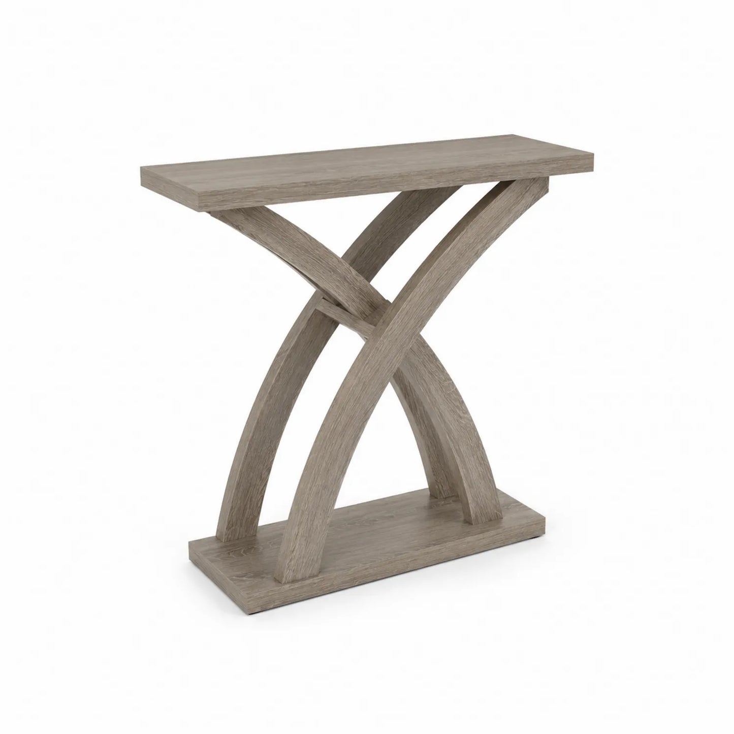 Console en MDF Clair avec Forme Croisée 120x30x80 cm