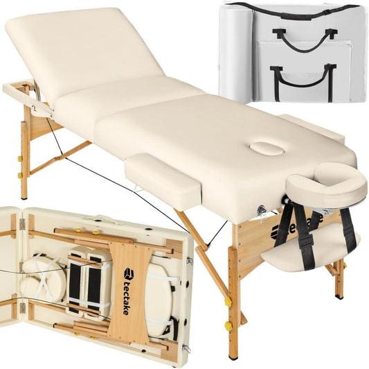tectake Table de Massage Pliante: 5 cm, beige