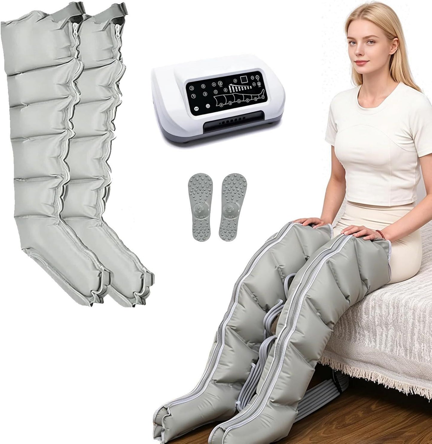 Appareil Pressothérapie Lymphatique – réglable, 250 Mmhg, 6 Modes