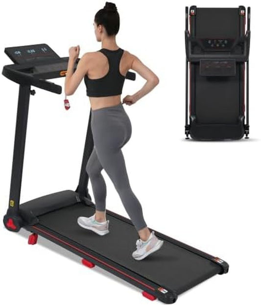 Tapis de course – fonctionnement silencieux, inclinaison réglable, pliable, connexion Bluetooth, 110 x 40 cm, 120 kg, 14 km/h