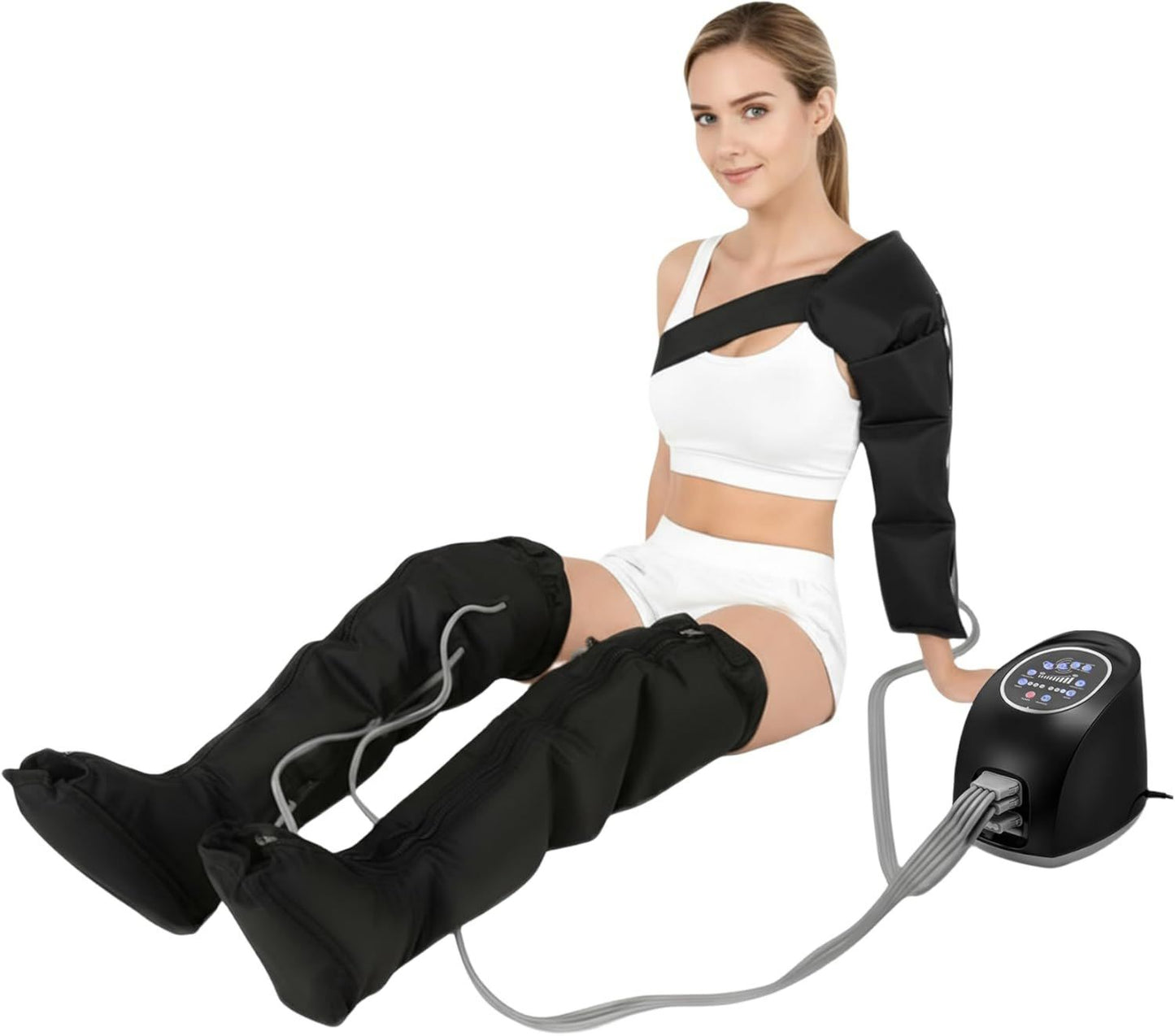 Appareil de massage - massage par compression d'air, 10 niveau x, 3 modes