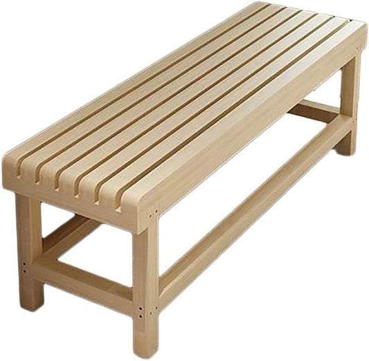 Banc à chaussures multifonction en bois massif pour entrée et – structure en bois, 70 x 35 x 40 cm