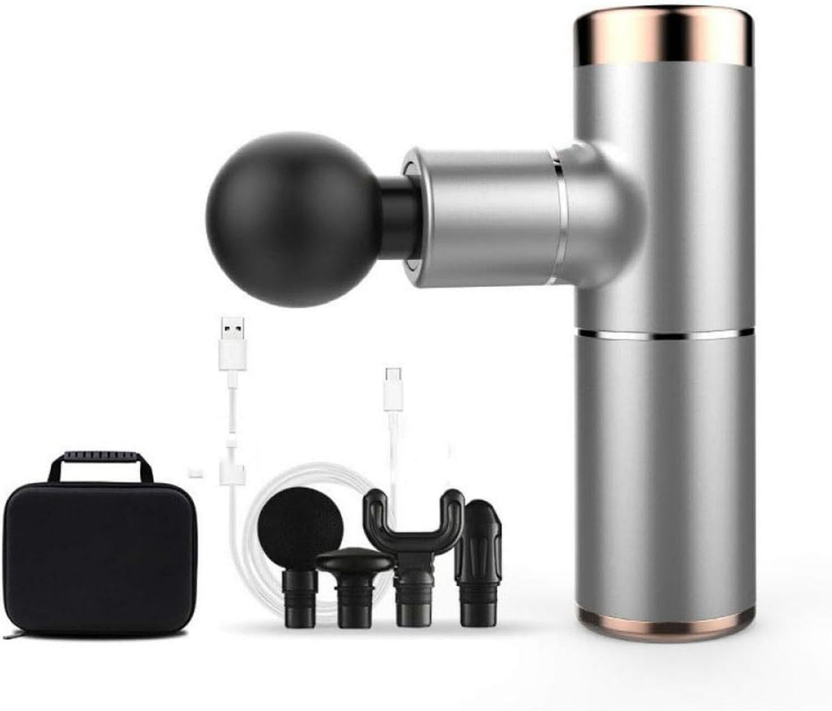 Pistolet de massage: format portable, gris