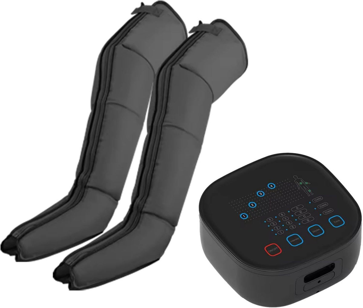 Bottes de pressothérapie: massage par compression d'air, noir