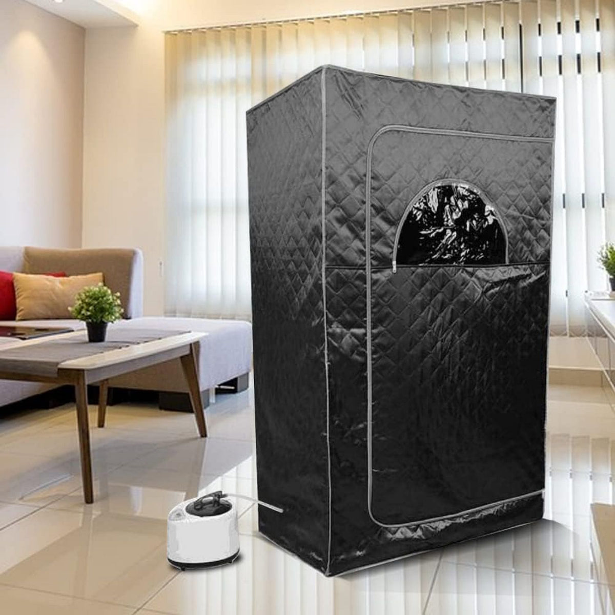 Sauna vapeur portable – entraînement du corps entier, pliable, format portable, 3L, 1000W, OHMG