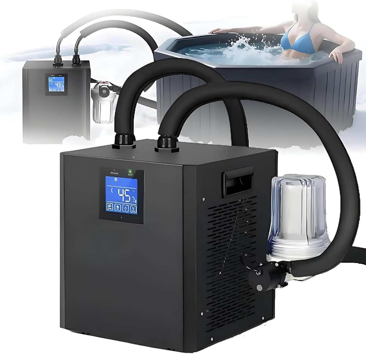 Bain froid: structure en acier, usage à domicile, 300 L, MIAOXIAOLONG