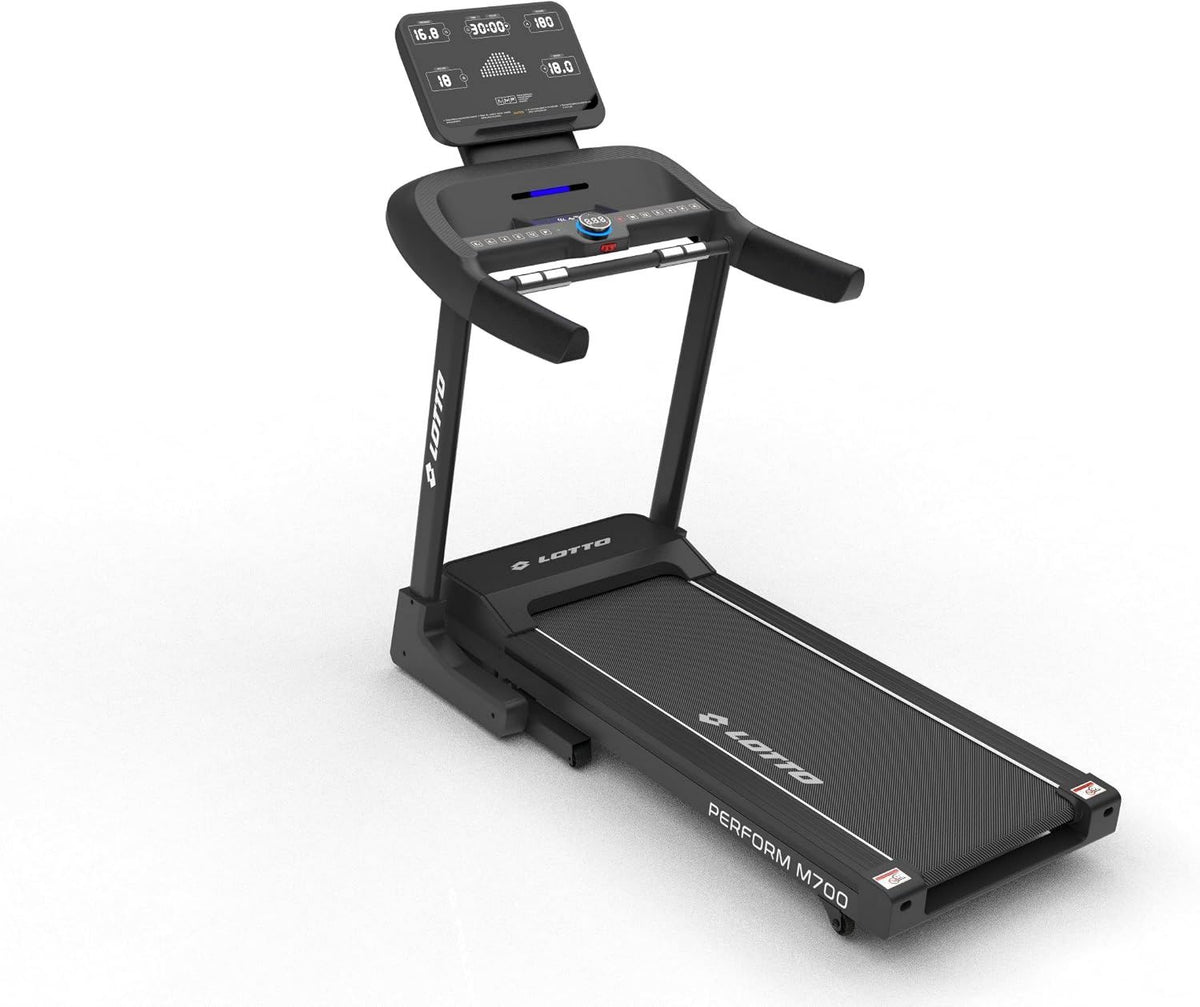 Tapis de course: M700, inclinaison réglable, pliable, connexion Bluetooth, affichage LED, 18 km/h, 18 Niveau x