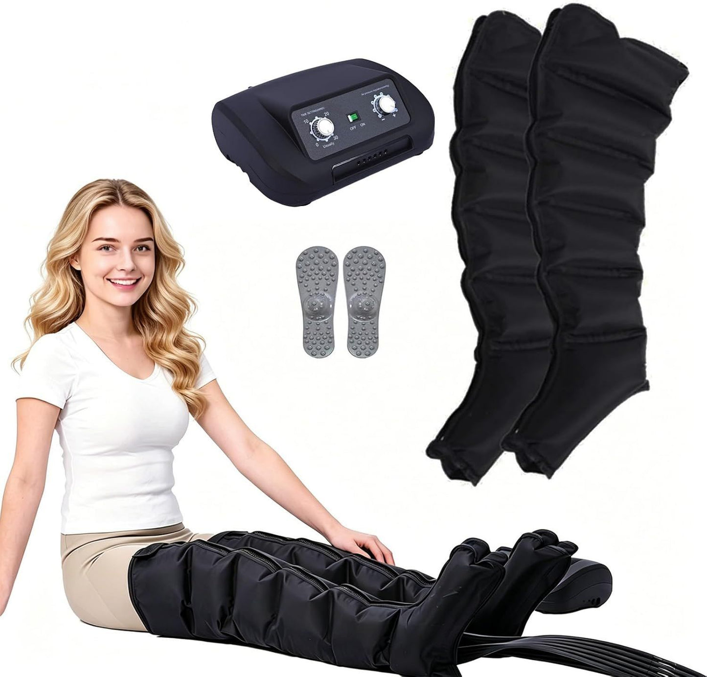Bottes de pressothérapie: réglable, 240 mmHg