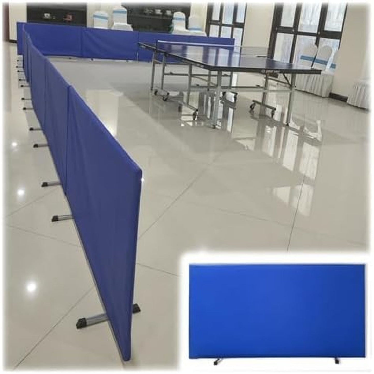 Barrière de tennis de table – pliable, avec écran, format portable