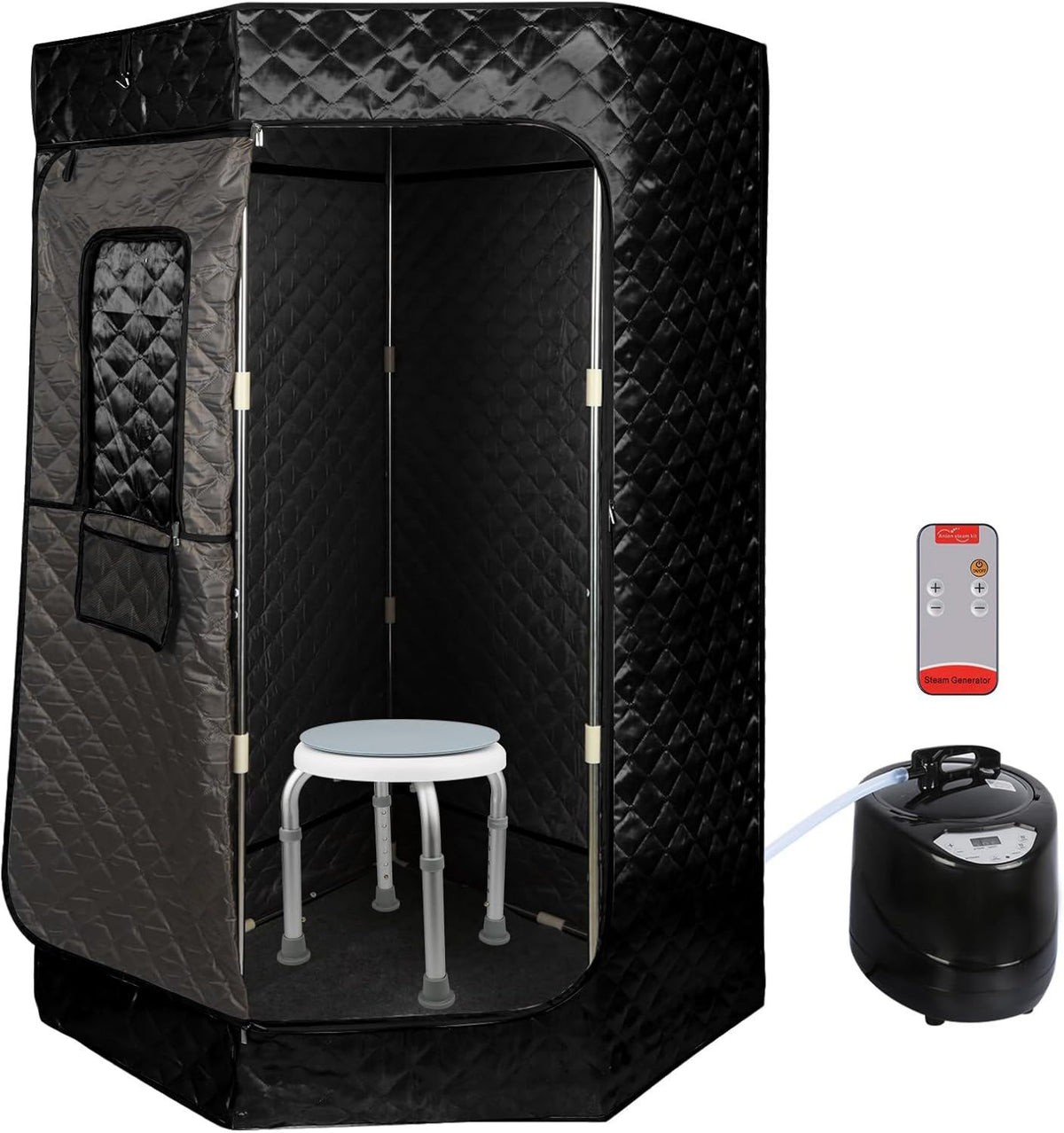 Sauna vapeur portable – avec générateur de vapeur, pliable, format portable, 3L, 1000W, OHMG