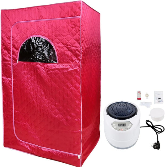 Sauna vapeur portable - résistant à l'eau, format portable, 80x100x170 cm, rouge