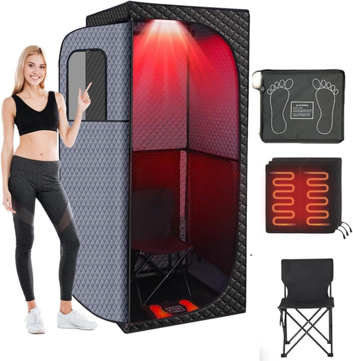 Sauna vapeur portable - avec chauffage, format portable, usage à domicile