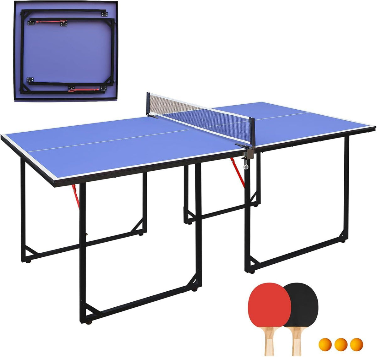 Raquette de tennis de table - pliable, 182 cm, 91 cm