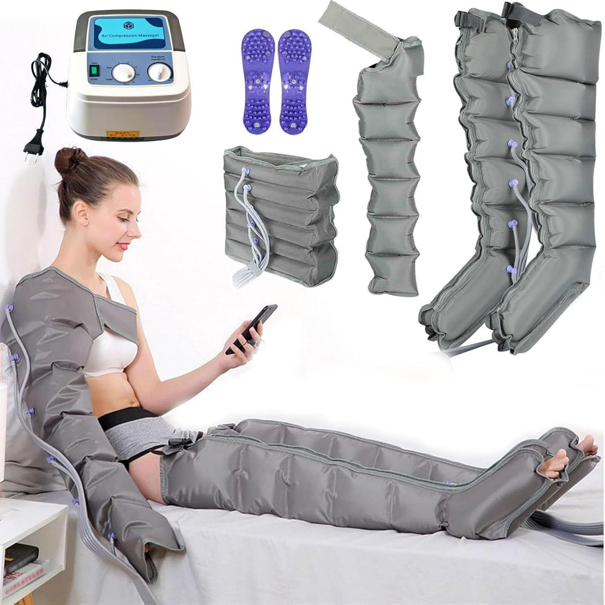 Bottes de pressothérapie - massage par compression d'air