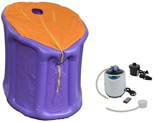 Sauna vapeur portable – avec télécommande, avec chauffage, format portable, 2L, 1000W, orange