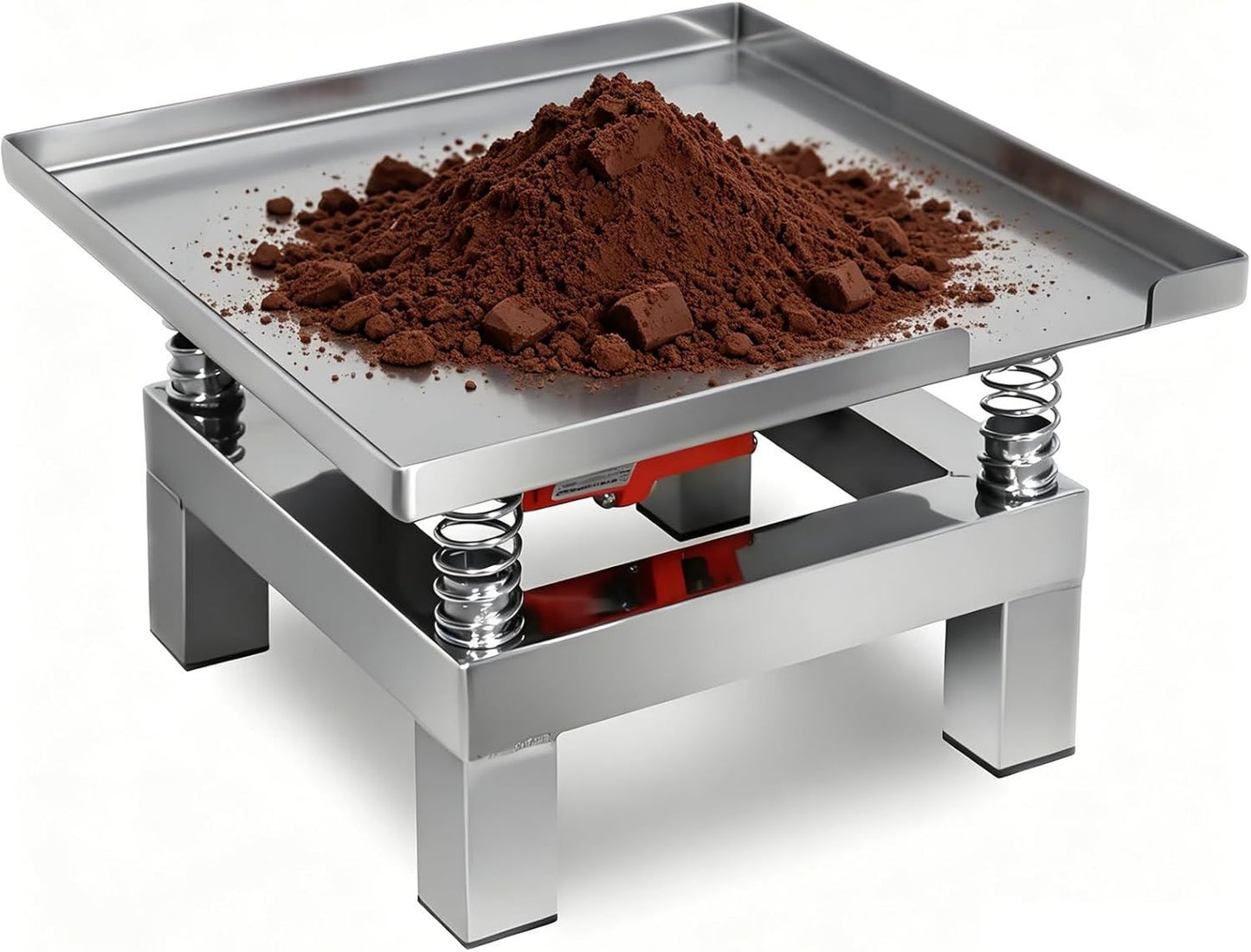 Plateforme vibrante - structure en acier, pivotant, en acier inoxydable, 35 x 35 x 22 cm, 3 mm, 20 kg